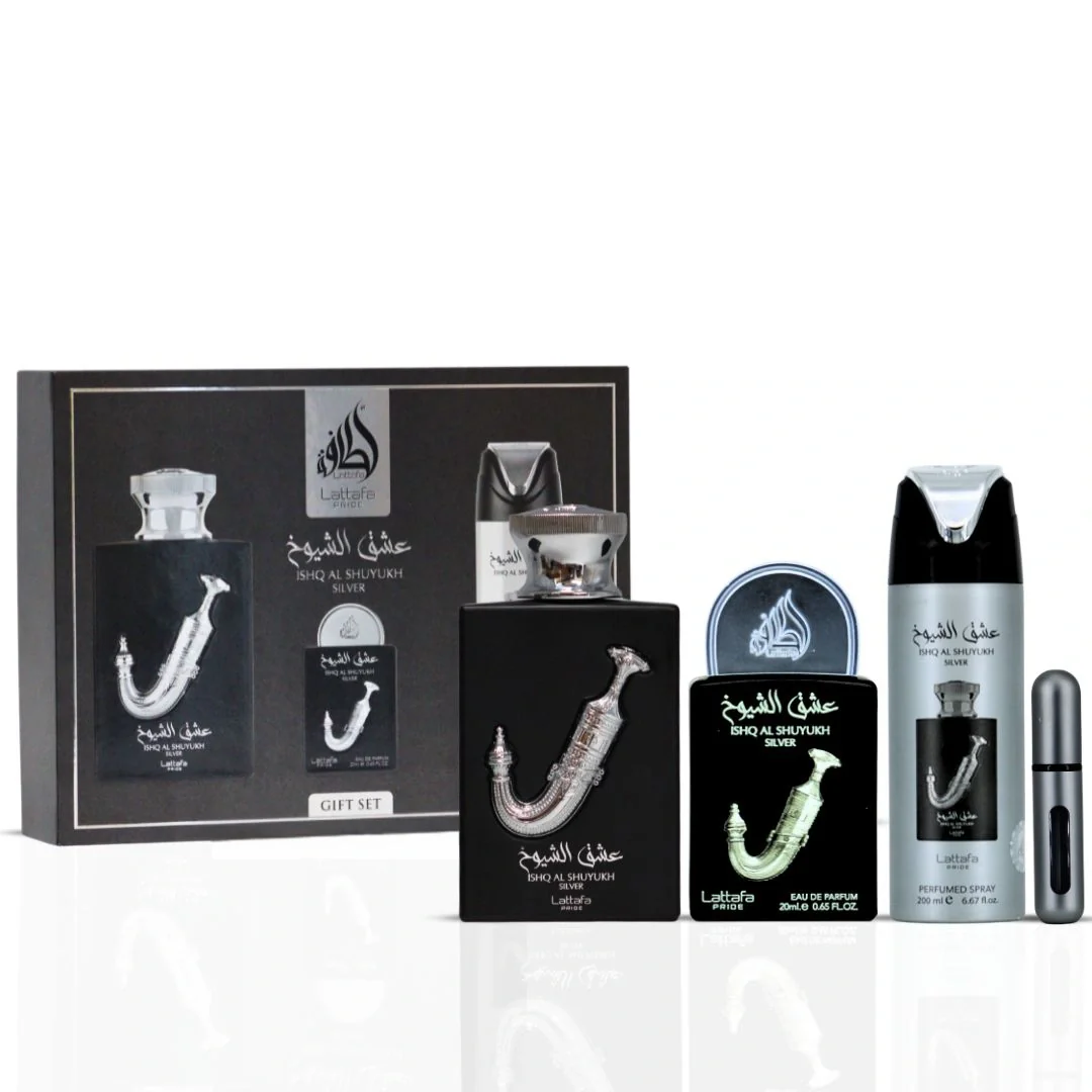 LATTAFA ISHQ AL SHUYUKH GIFT SET 3 PIEZAS EDP 100 ML