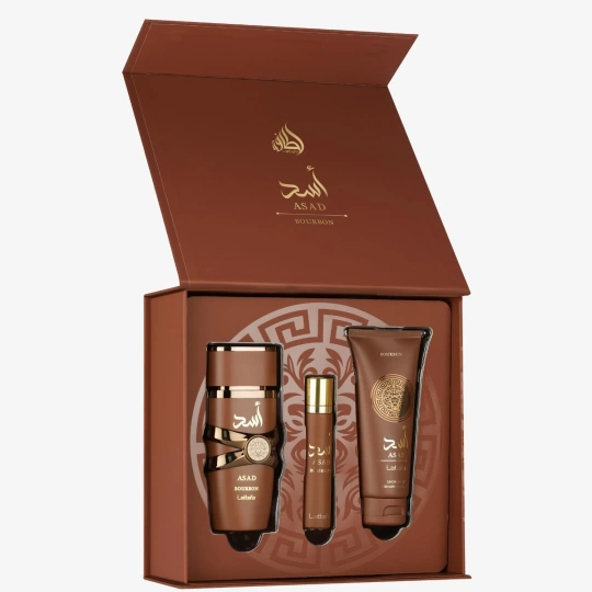 LATTAFA ASAD BOURBON GIFT SET 3 PCS EDP 100 M