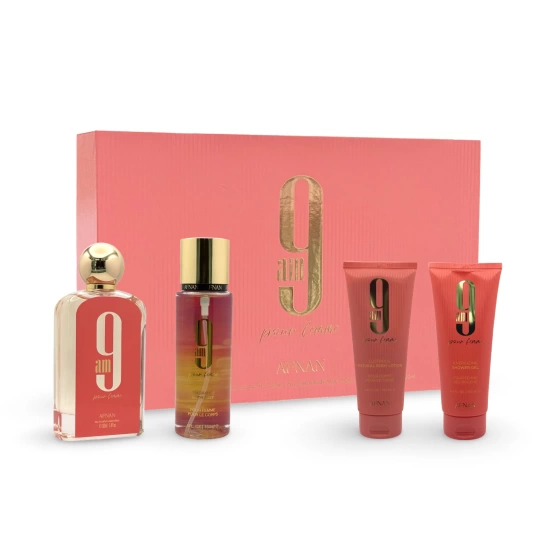 AFNAN 9 AM GIFT SET 4 PCS EDP 100 ML